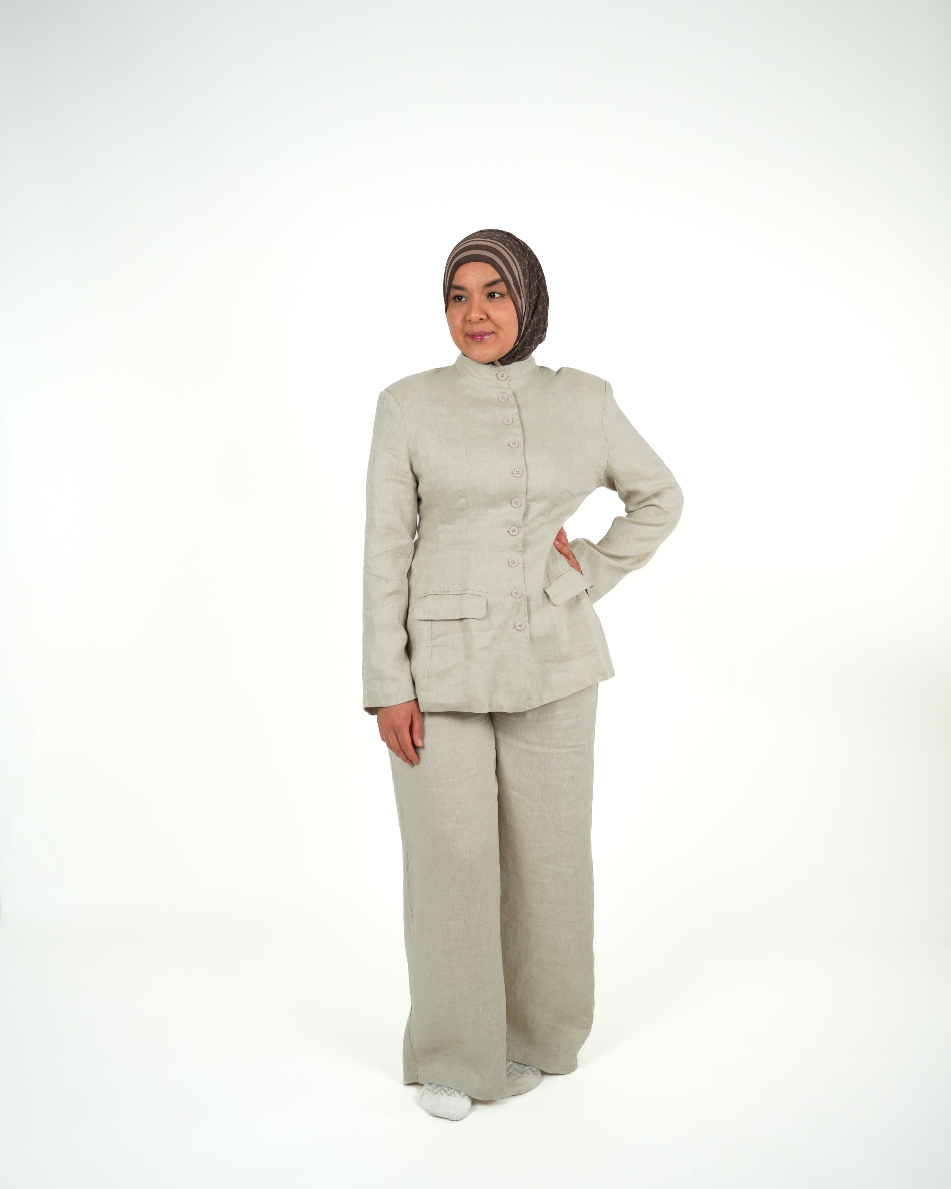 Linen Tailored Set